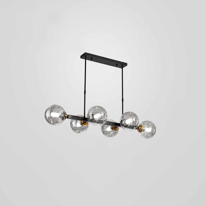 Bubbles Glass Pendant Light: Stylish Island Hanging Fixture For Postmodern Dining 6 / Black Smoke