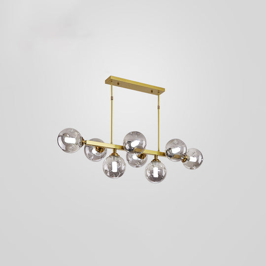 Bubbles Glass Pendant Light: Stylish Island Hanging Fixture For Postmodern Dining 8 / Gold Smoke