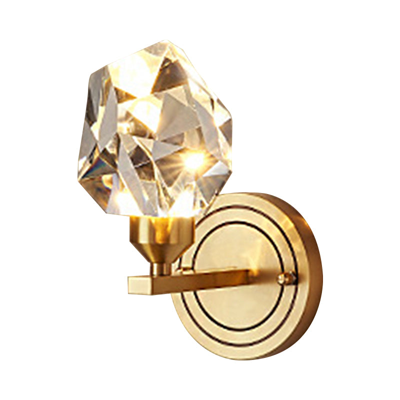 Brass Gem Led Wall Light For Modern Living Rooms