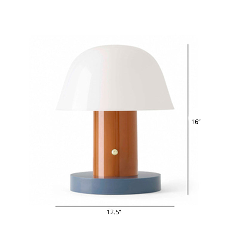 Modern Mushroom Shaped Accent Lamp - Designer Metal Night Table Light For Living Room