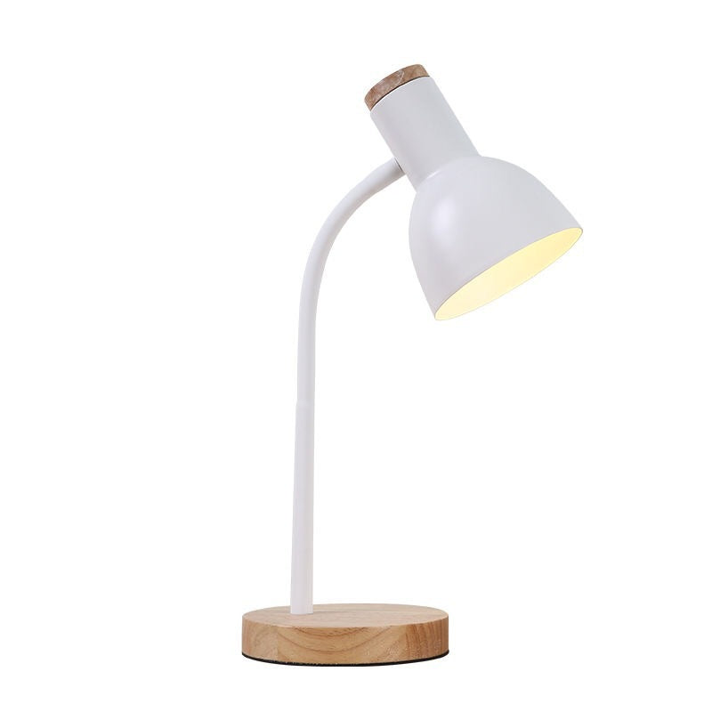 Nordic Style Gooseneck Metal Reading Lamp: Elegant Bell Shade Night Table Light