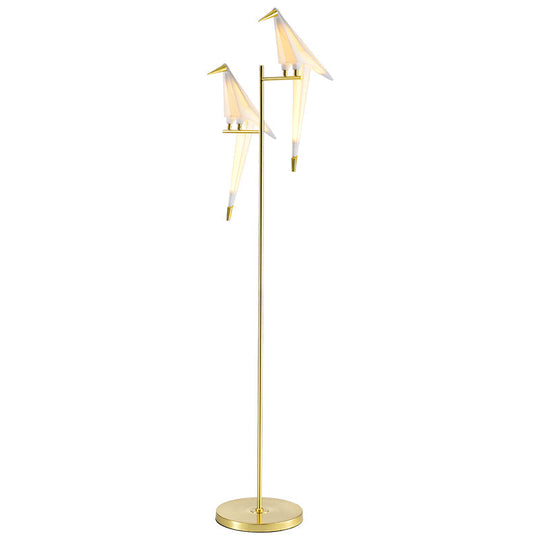 Gold Origami Bird Floor Lamp - Elegant Acrylic Living Room Lighting 2 /