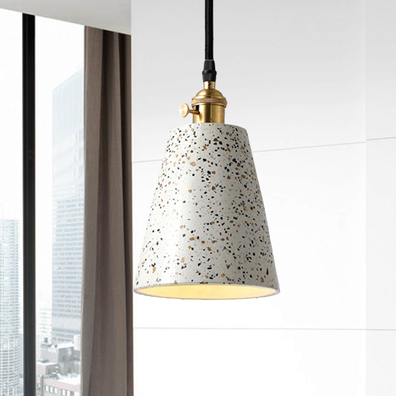 Alfa - Nordic Cone Pendant Lighting in Nordic Style Cement 1 Light Black/Grey/White Hanging Light