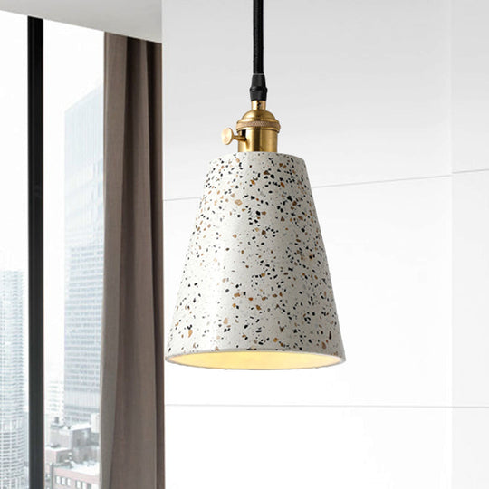 Alfa - Nordic Cone Pendant Lighting in Nordic Style Cement 1 Light Black/Grey/White Hanging Light