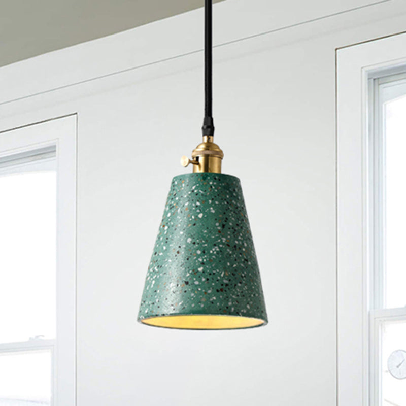 Alfa - Nordic Cone Pendant Lighting in Nordic Style Cement 1 Light Black/Grey/White Hanging Light