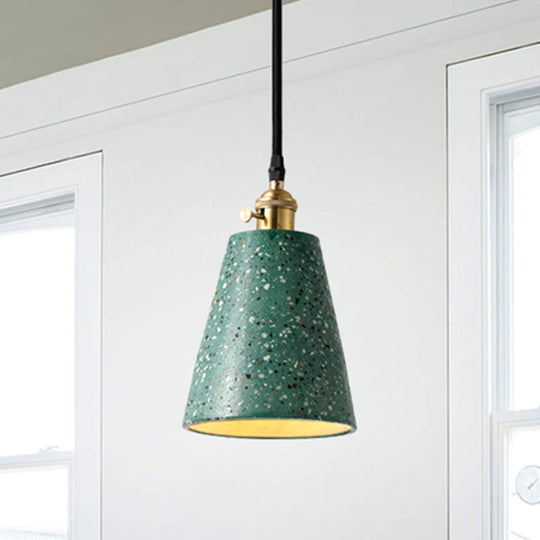 Alfa - Nordic Cone Pendant Lighting In Style Cement 1 Light Black/Grey/White Hanging