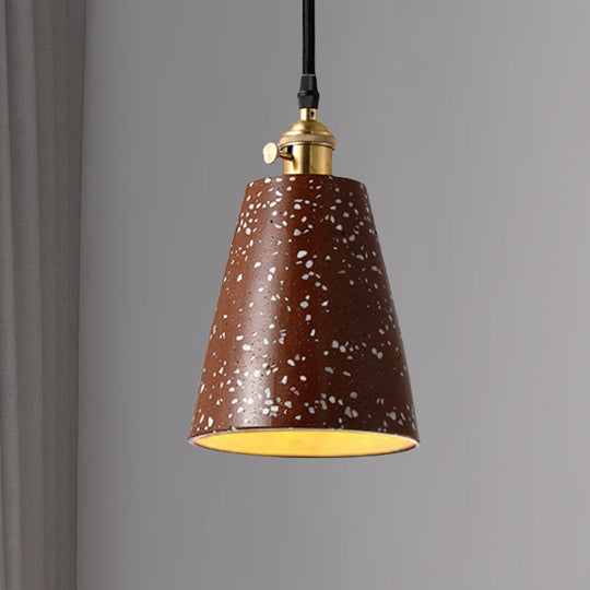 Alfa - Nordic Cone Pendant Lighting in Nordic Style Cement 1 Light Black/Grey/White Hanging Light