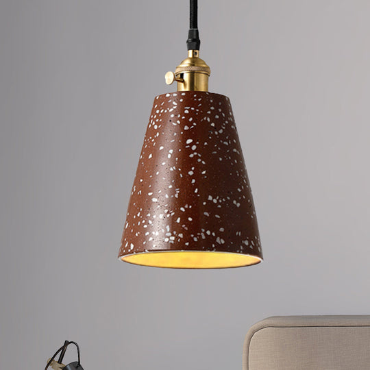 Alfa - Nordic Cone Pendant Lighting in Nordic Style Cement 1 Light Black/Grey/White Hanging Light