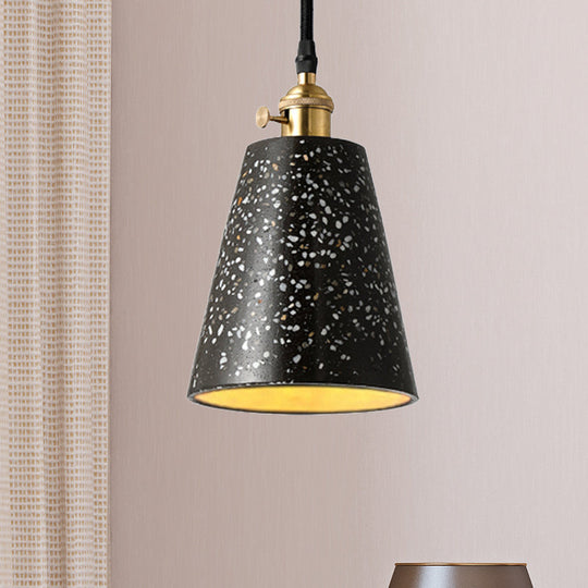 Alfa - Nordic Cone Pendant Lighting in Nordic Style Cement 1 Light Black/Grey/White Hanging Light