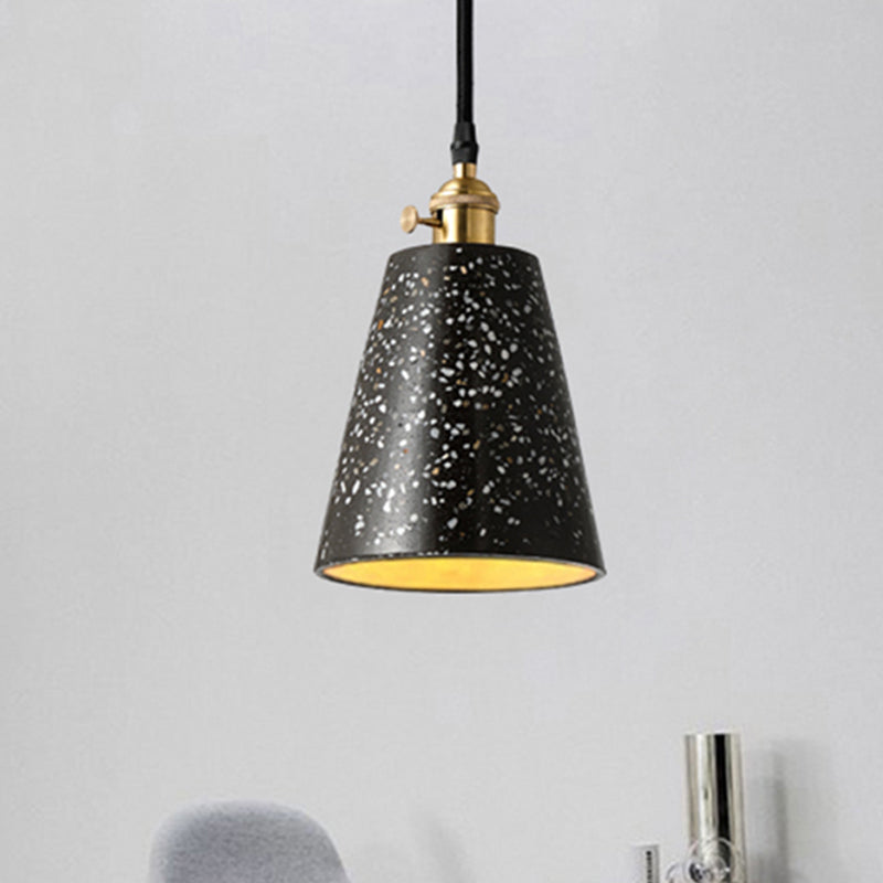 Alfa - Nordic Cone Pendant Lighting In Style Cement 1 Light Black/Grey/White Hanging