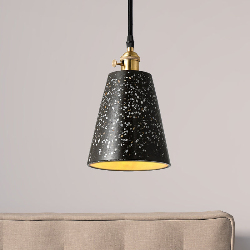 Alfa - Nordic Cone Pendant Lighting in Nordic Style Cement 1 Light Black/Grey/White Hanging Light