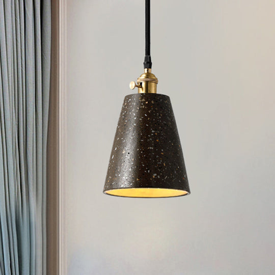 Alfa - Nordic Cone Pendant Lighting in Nordic Style Cement 1 Light Black/Grey/White Hanging Light