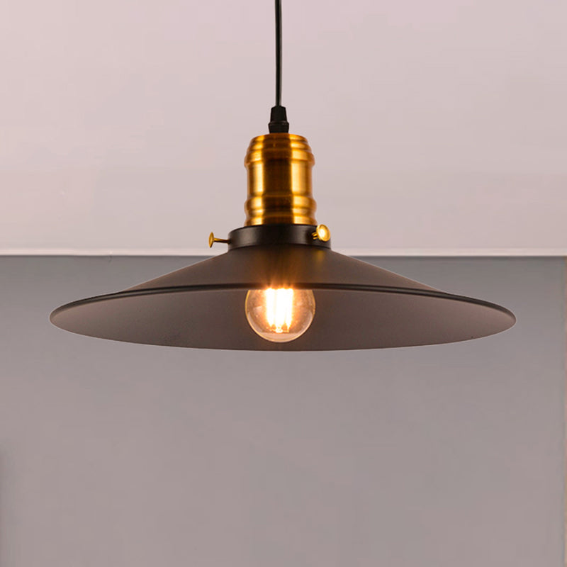 Industrial Style Cone Hanging Light Set - 1/2/3 Pack 8.5/10 Wide 1-Bulb Pendant In Metallic Finish