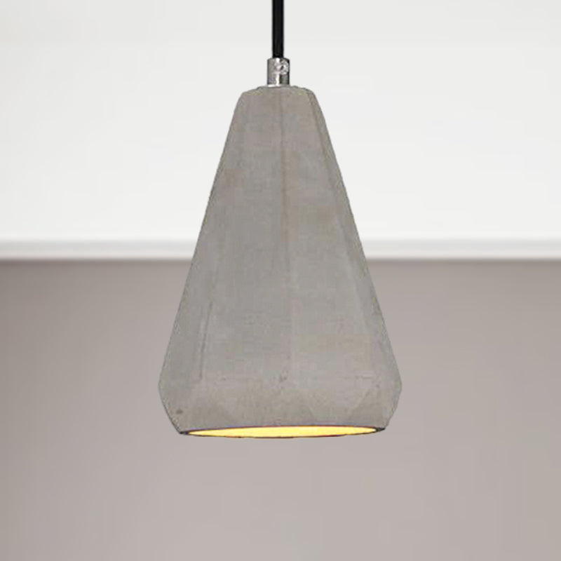 Industrial Gray Cement Pendant Light - Stylish Kitchen Hanging Fixture