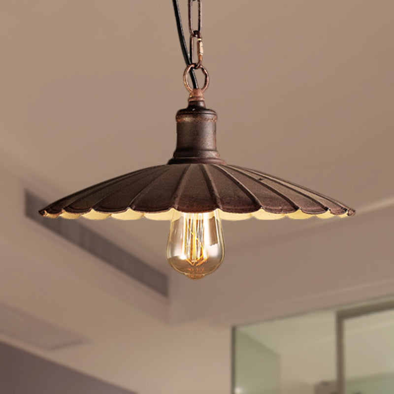 Wrought Iron Rust Suspension Pendant Ceiling Light - Antique Style 1 Restaurant Lighting 10/12/14