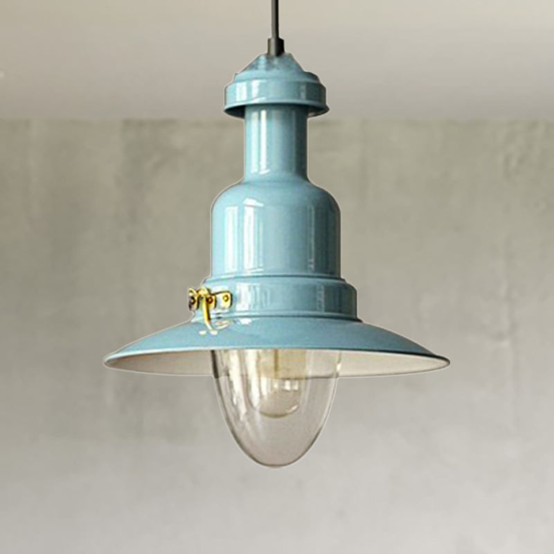 Industrial Stylish Saucer Ceiling Pendant Light In Blue/Sky Blue/Yellow For Living Room Sky Blue