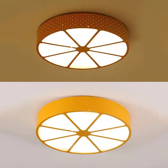 Lively Lemon-Shaped Acrylic Ceiling Mount Light: Ideal For Teens