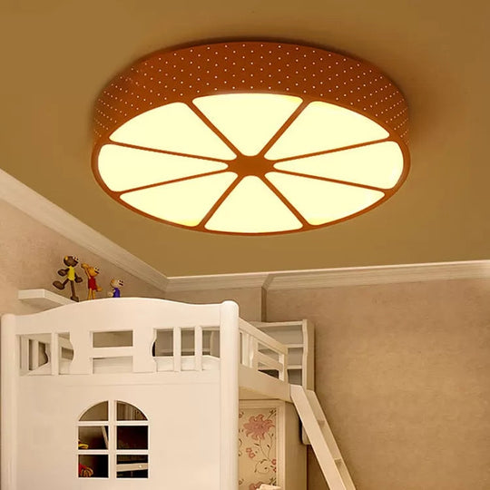 Lively Lemon-Shaped Acrylic Ceiling Mount Light: Ideal For Teens