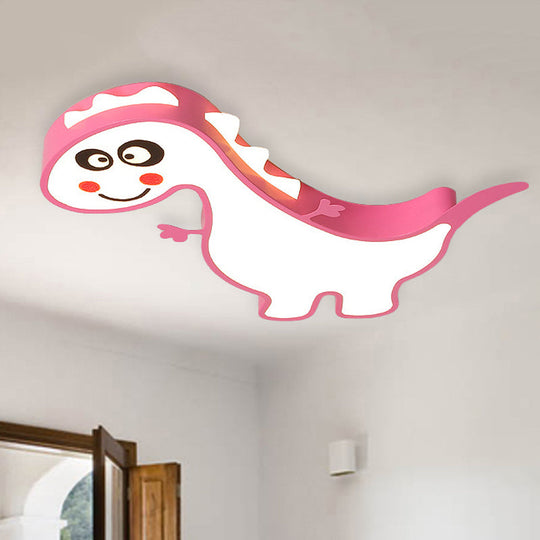 Boys Girls LED Ceiling Light: Dancing Dragon Acrylic Cartoon Flush Ceiling Fixture