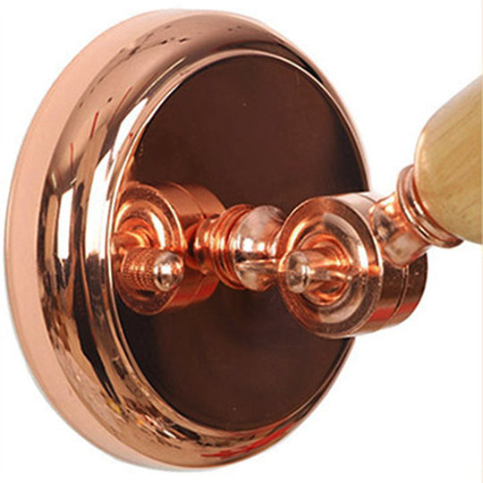 Rustic Rose Gold Wall Mounted Globe Light With Extendable Arm - Clear Glass Lighting