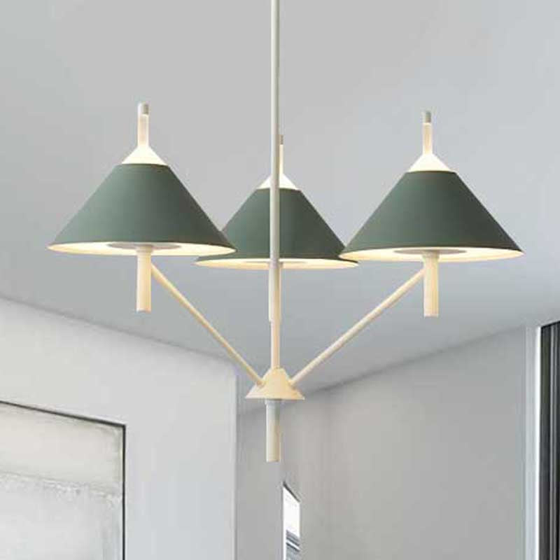 Conical Pendant Light With Metallic Finish - Perfect For Bedroom Or Restaurant