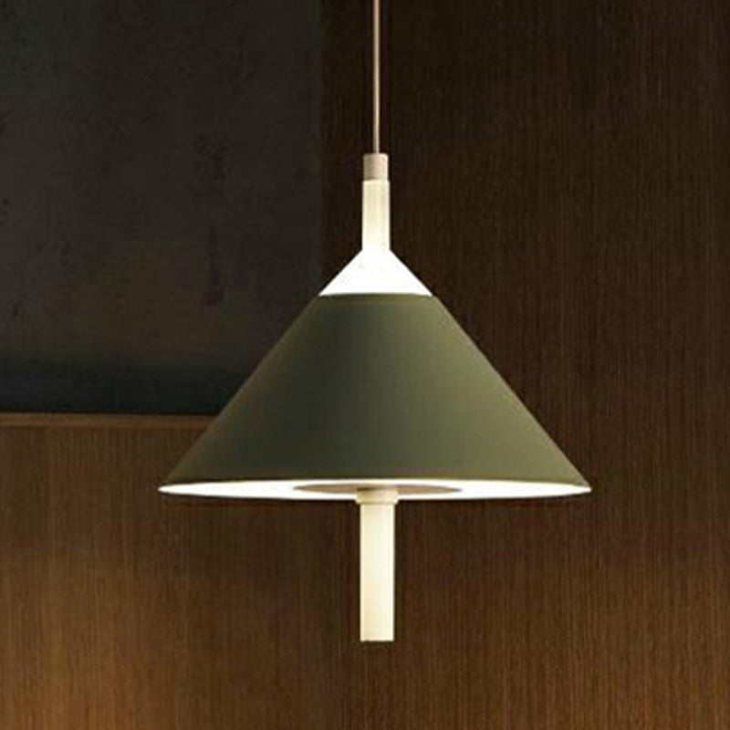 Conical Pendant Light With Metallic Finish - Perfect For Bedroom Or Restaurant