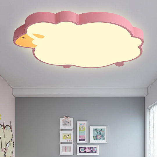 Plafonnier LED en forme de mouton - Montage encastré moderne pour une décoration de salon chic