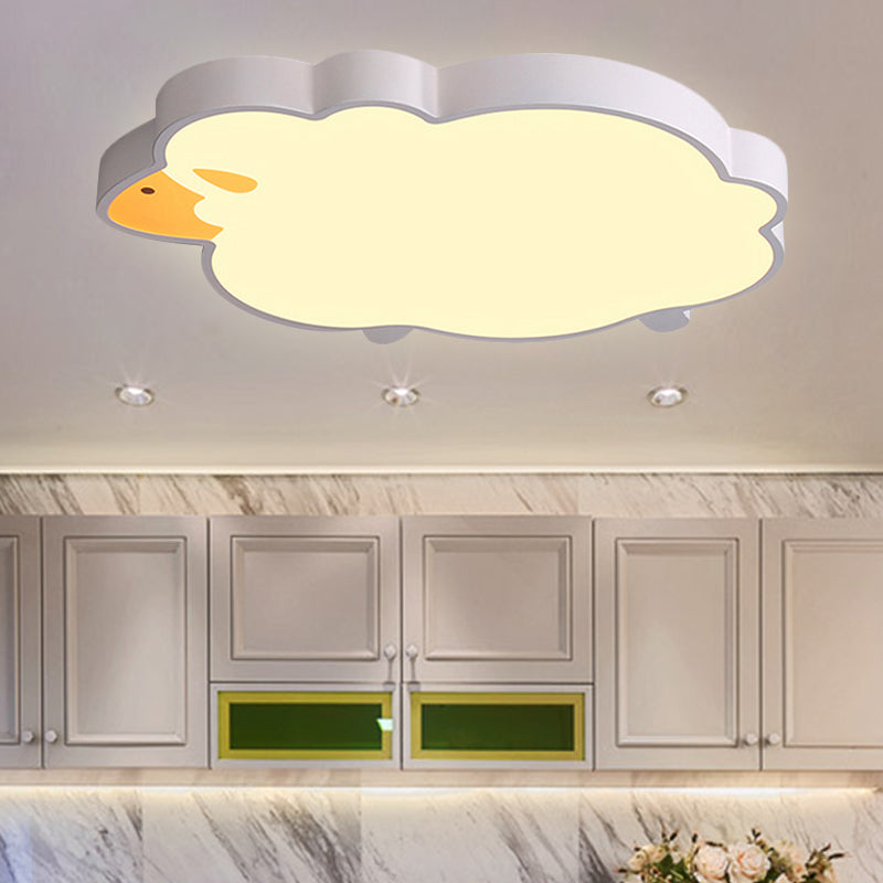 Plafonnier LED en forme de mouton - Montage encastré moderne pour une décoration de salon chic