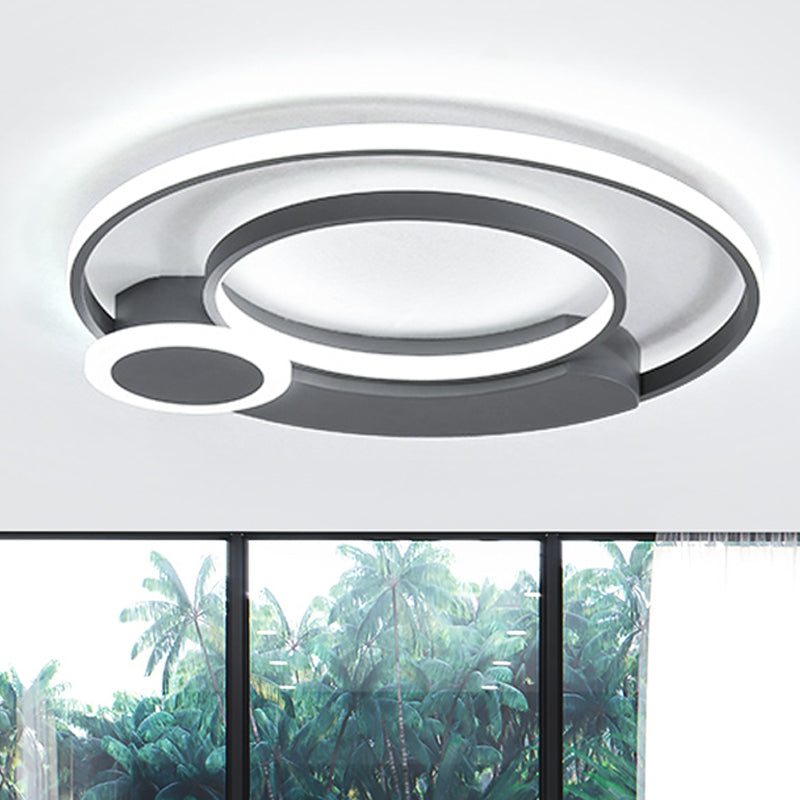 Acrylic Led Ceiling Light For Living Rooms - Simple & Eye-Caring Grey / 16.5 White