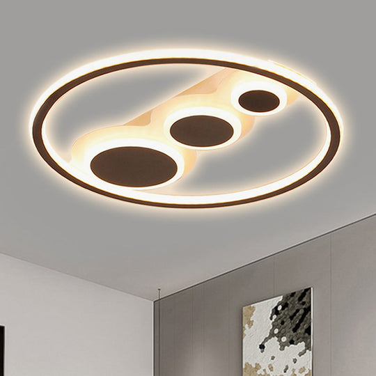 Modern Black LED Ceiling Light with Acrylic Lamp for Hotel Kitchen