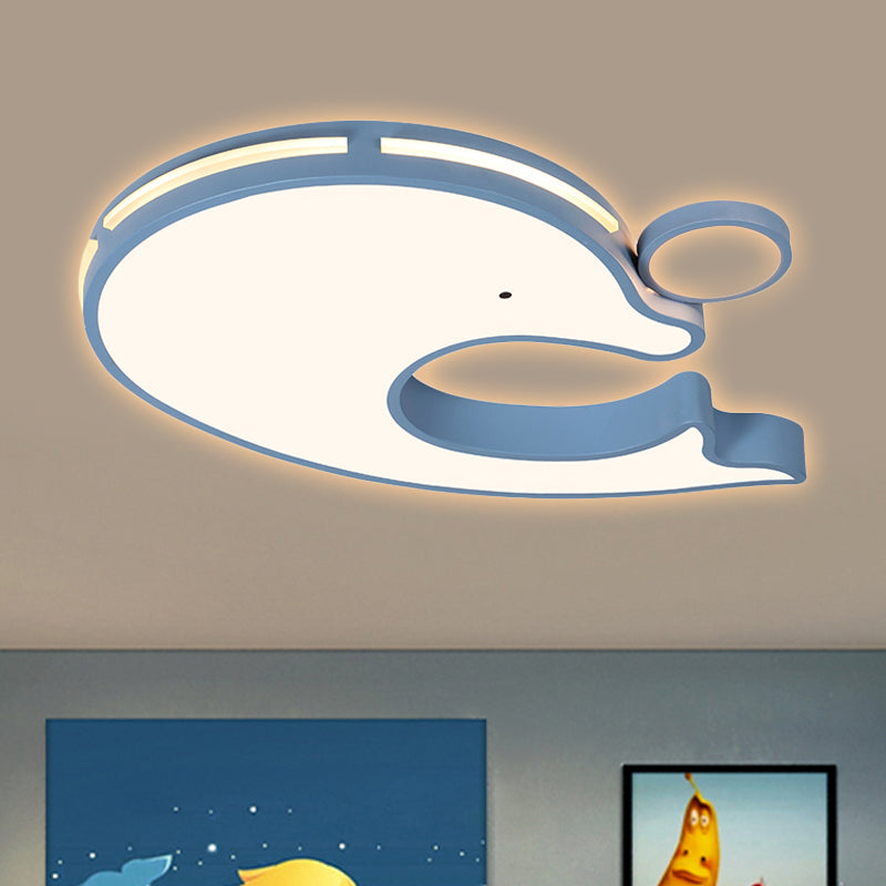 Adorable Acrylic Dolphin LED Ceiling Light - Perfect for Baby Room or Kindergarten!