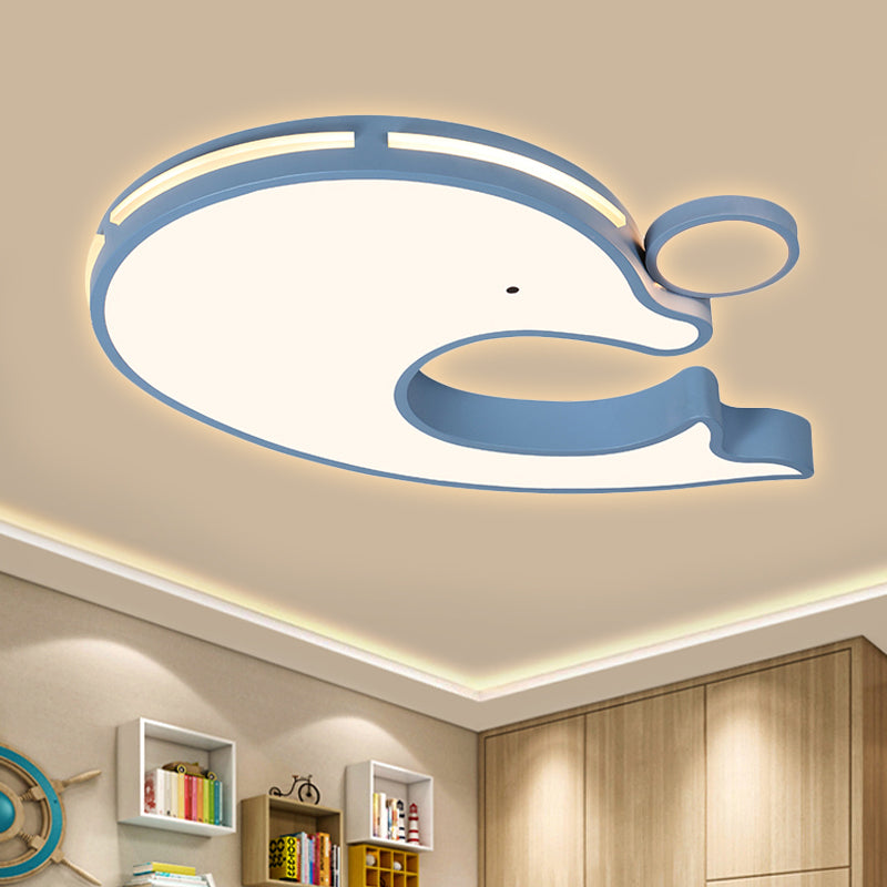 Adorable Acrylic Dolphin LED Ceiling Light - Perfect for Baby Room or Kindergarten!