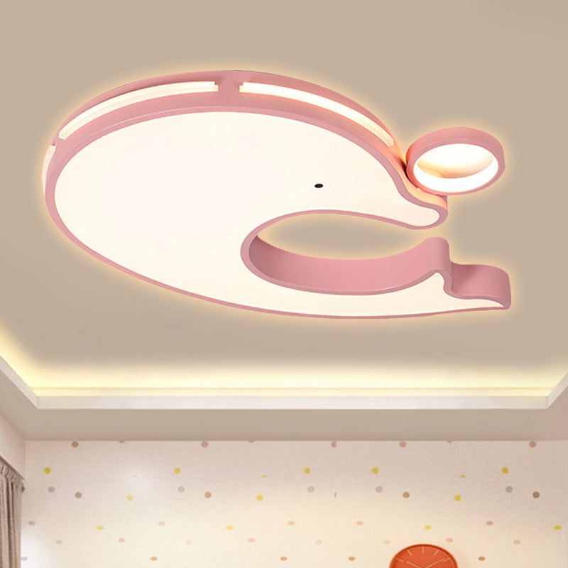 Adorable Acrylic Dolphin LED Ceiling Light - Perfect for Baby Room or Kindergarten!