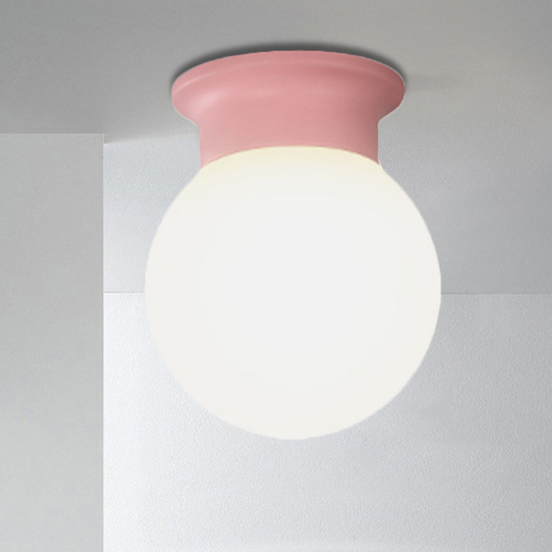 Nordic Orb Ceiling Mount Light - 1 Head Acrylic Lamp for Hallway