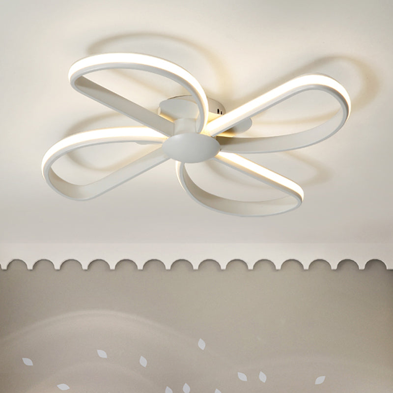 Stylish Petal LED Ceiling Mount Light - Acrylic White Ceiling Lamp for Kids' Bedrooms