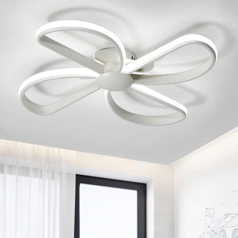 Stylish Petal LED Ceiling Mount Light - Acrylic White Ceiling Lamp for Kids' Bedrooms