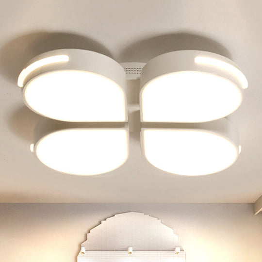 Modern Contemporary Flower Flush Mount Ceiling Light in White for Kid's Bedroom