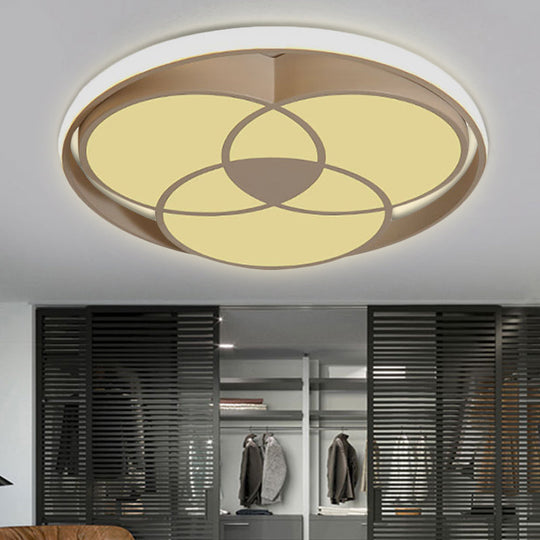 Art Deco Acrylic Flush Mount Ceiling Light For Bedroom White / 16