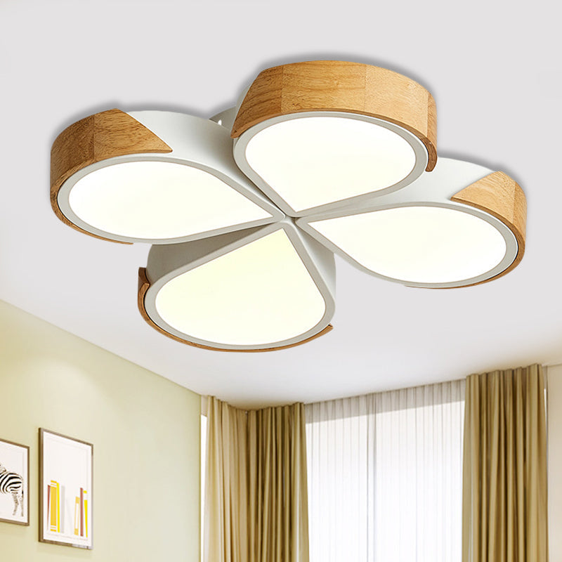 Modern White Flower Flush Mount Ceiling Light for Bedroom