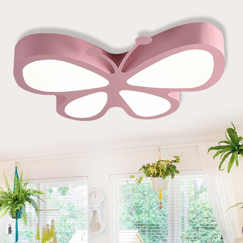 Butterfly LED Ceiling Lamp for Kids in Sweet Macaron Colours