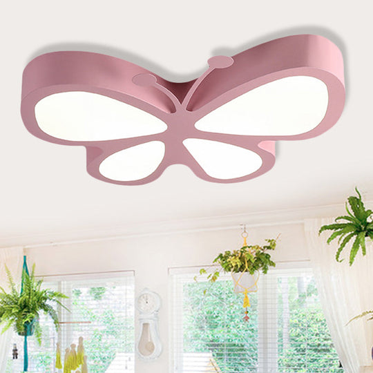 Butterfly Led Ceiling Lamp For Kids In Sweet Macaron Colours