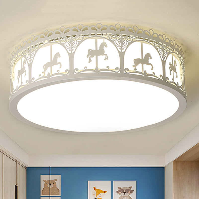 Modern Acrylic Flush Mount Ceiling Light: Perfect For Kids Bedroom White / 16.5