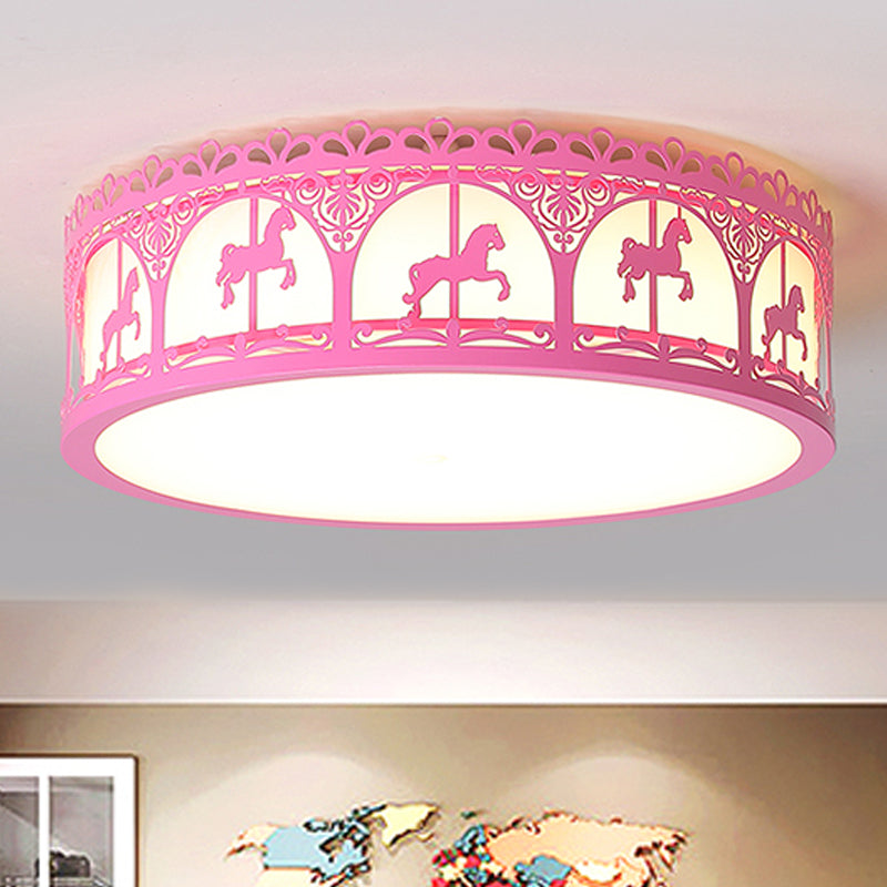 Modern Acrylic Flush Mount Ceiling Light: Perfect For Kids Bedroom Pink / 16.5 Warm