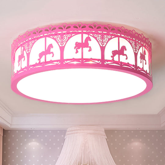 Modern Acrylic Flush Mount Ceiling Light: Perfect For Kids Bedroom Pink / 16.5 White