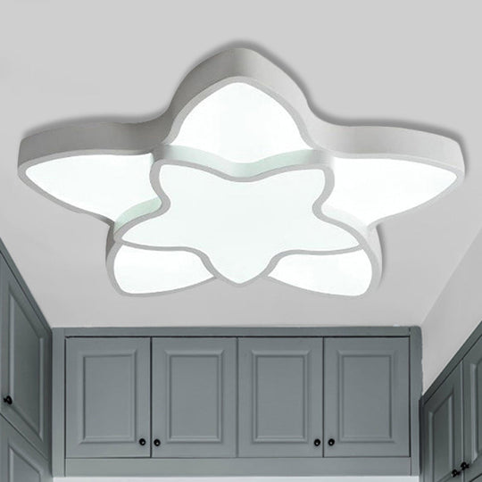 Cartoon Star Flush Ceiling Light Fixture - Acrylic Light for Kindergarten