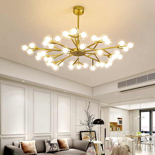 Gold Bubble Hanging Light Chandelier - Post Modern 25/30/45 Lights Metal Ceiling Fixture