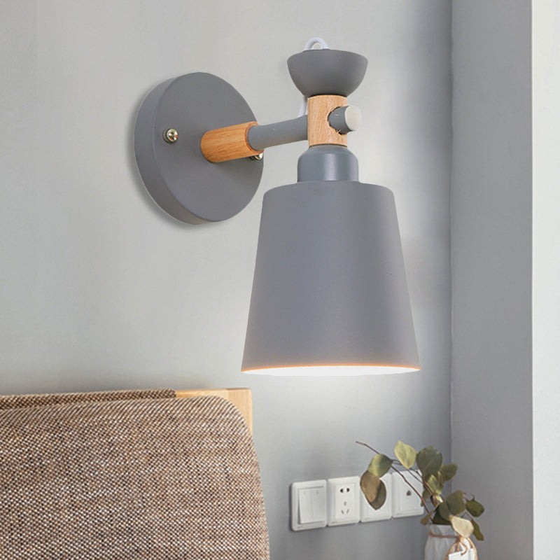 Nordic Style Wall Sconce Light: Rotatable Metal Lamp For Adult Bedroom