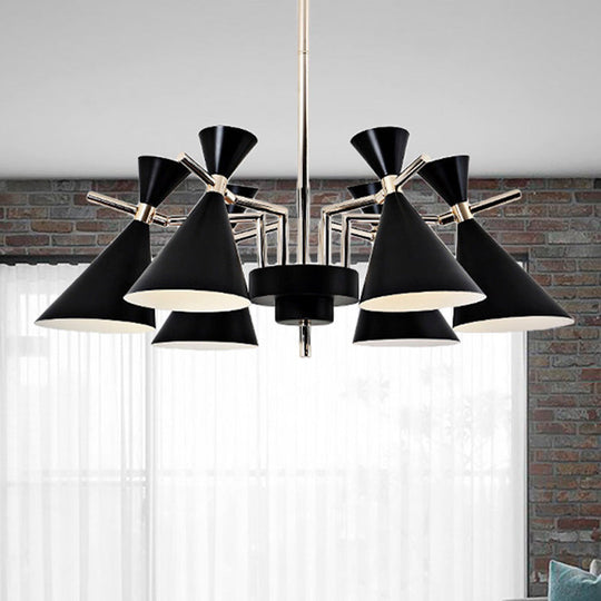 Nordic Style Metal Horn Chandelier With 6 Lights - Perfect For Girls Bedroom