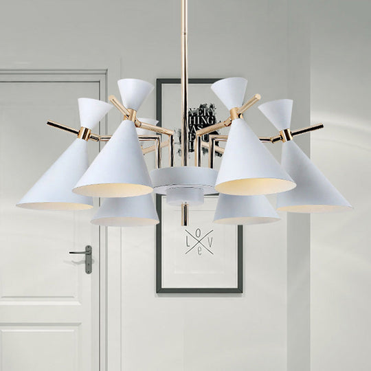 Nordic Style Metal Horn Chandelier With 6 Lights - Perfect For Girls Bedroom