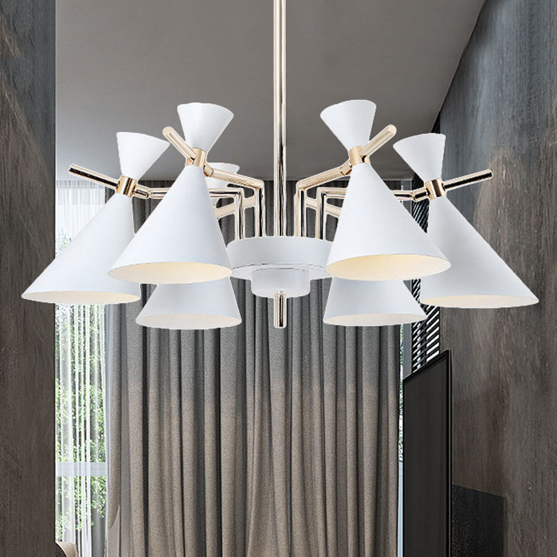 Nordic Style Metal Horn Chandelier With 6 Lights - Perfect For Girls Bedroom